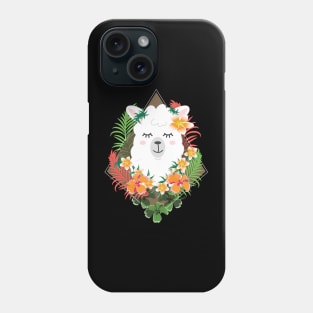 Llama hawaii vacation tropical christmas Phone Case