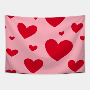 Pink and Heart Heart Pattern Tapestry