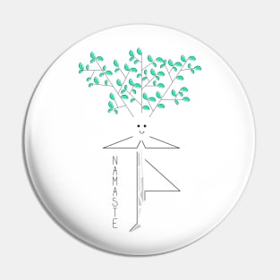 Tree yoga pose drawing Pin