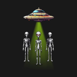 Pixel Aliens Ufo T-Shirt