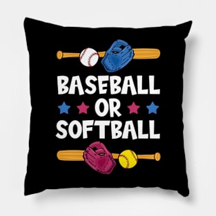 Baseball or Softball Gender Reveal Party Pillow