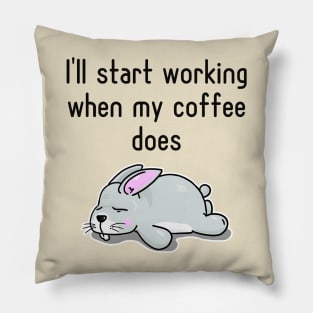 Coffee Bunny Pillow