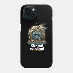 Kick Out Pollution: Reach New Revolution with Bold Activism Art Phone Case