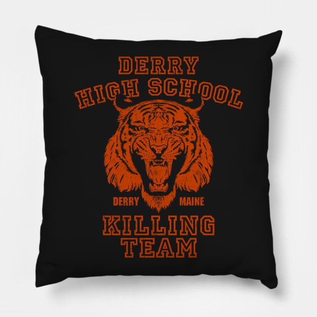 Vintage Derry Tigers Orange Pillow by Glitterbeard