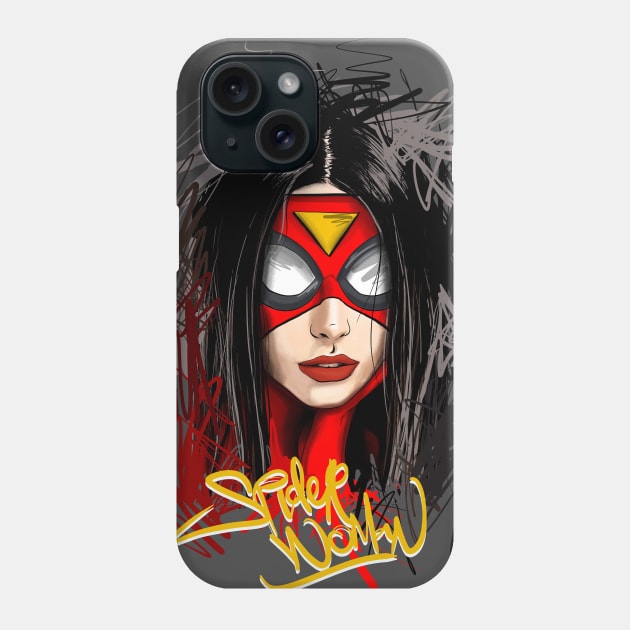 Spider-Woman (Jessica Drew) Phone Case by Visionarts