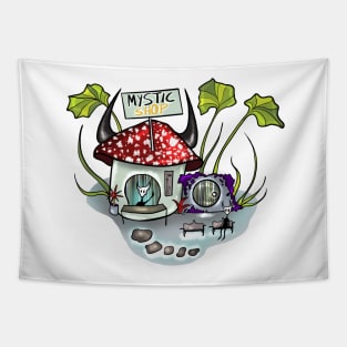 Mushroom House- Mystic Shop Tapestry