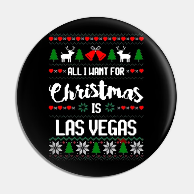 Las Vegas Christmas Jumper Pin by Black Country Vlogger