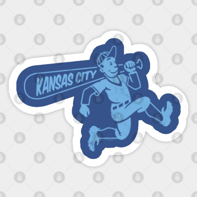 Vintage Running Baseball Player - Kansas City Royals (White Kansas City  Wordmark)
