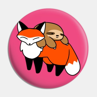 Sloth and Fox Pin