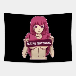 Waifu Material Hentai Merch Anime Girl Otaku Gift Anime Tapestry