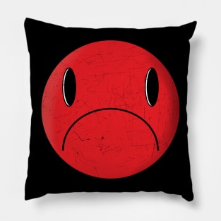 Sad Face sticker Pillow