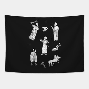 Greek Myth Comix - The Gods Sticker Pack 2 Tapestry