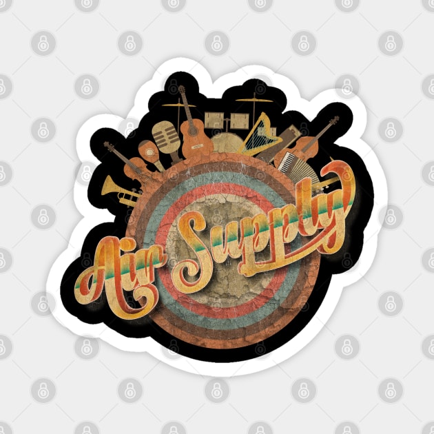 Tour Music Designs Vintage Retro - air supply Magnet by kumurkumur