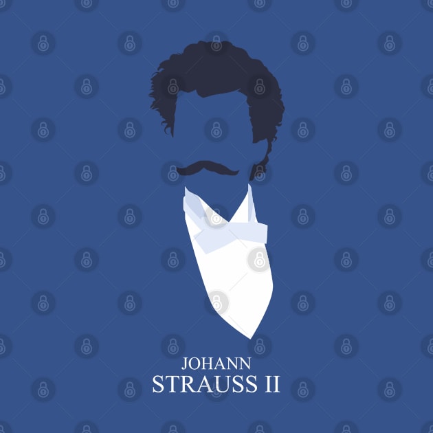 Johann Strauss II - Minimalist Portrait by Wahyu Aji Sadewa