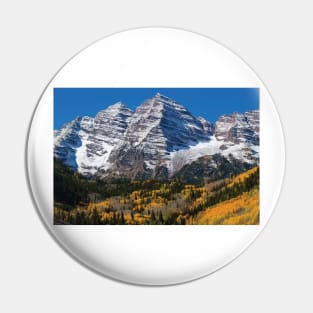 Trees With Mountain Range In The Background Maroon Bells Pin