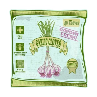Garlic cloves growing veggies T-Shirt