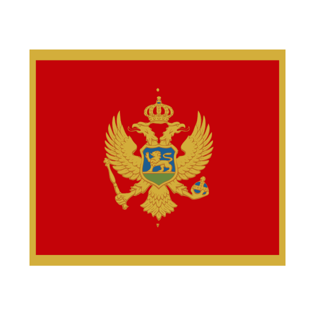 Montenegro flag by flag for all