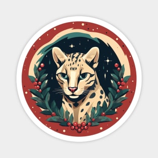 Ocelot in Ornament, Love Cats Magnet