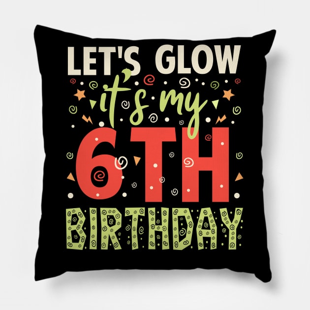 Its My 6th Birthday Birthday Gifts Pillow by Tesszero