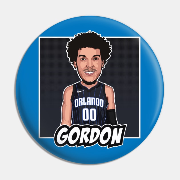 Aaron Gordon Cartoon Artwork Pin by origin illustrations