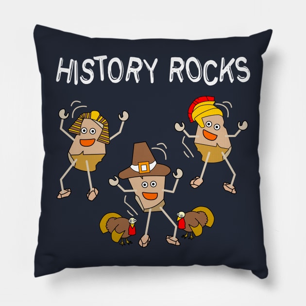 History Rocks Light Pillow by Barthol Graphics