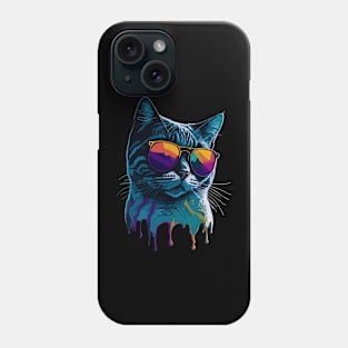 Maine cat with Sunglasses Phone Case