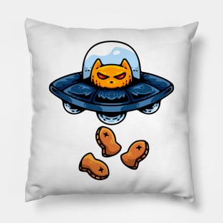 alien cat illustration Pillow