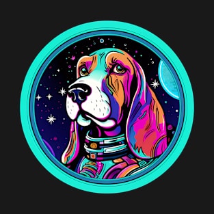 Basset Hound Space Dog Funny Cosmic Astronaut Puppy T-Shirt