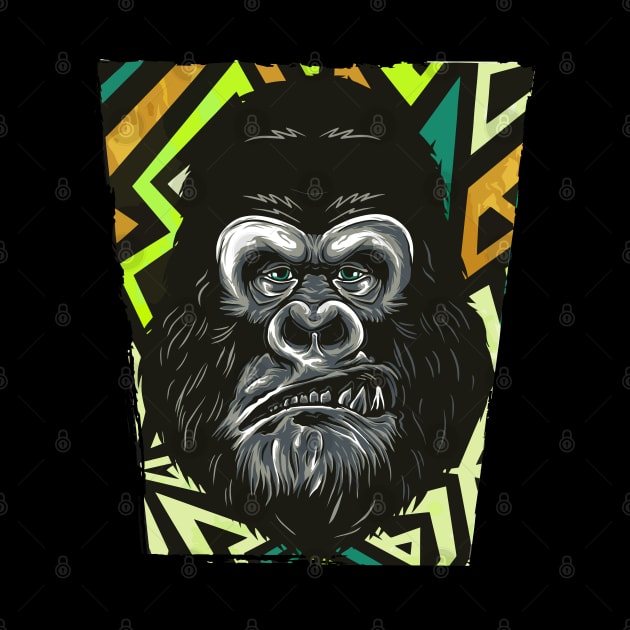 Gorilla Face by Happy Art Designs
