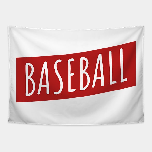 Baseball red Tapestry by maxcode