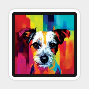 Jack Russell Terrier Dog In Abstract Colours Magnet