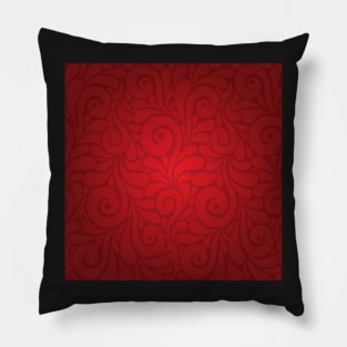 Retro Disco Red Floral pattern Pillow