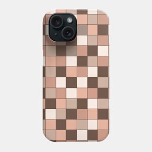 Warm, Neutral, Mosaic, Grid, Checkerboard Phone Case