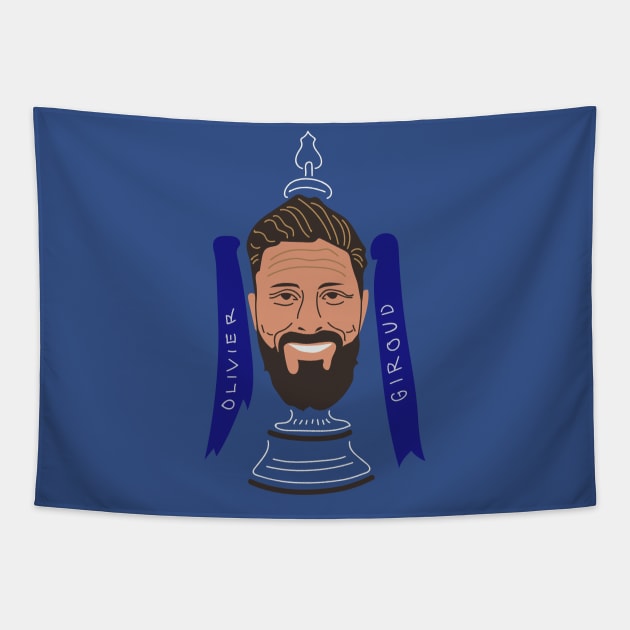 Olivier Giroud Trophy Tapestry by nankeedal