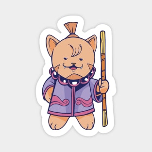 D&D Monk Class Kawaii Cat T-Shirt Magnet