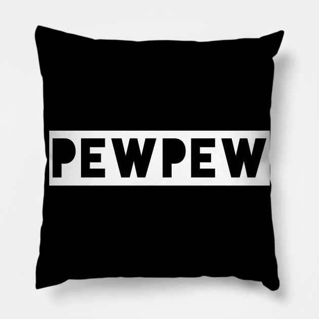 Shooting designs pew pew Pillow by Coreoceanart