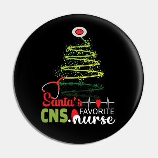 Santa's Favorite CNS Nurse.. CNS Nurse christmas gift Pin