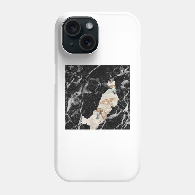 Dark marble and gold Phone Case by marbleco