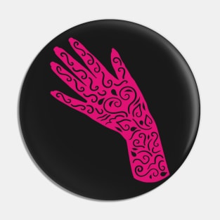 Pink Henna Hand | Cherie's Art(c) 2021 Pin