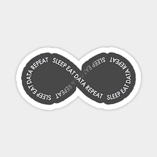 Sleep Eat Data Repeat Infinity T-Shirt (light) Magnet