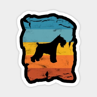 Giant Schnauzer Distressed Vintage Retro Silhouette Magnet