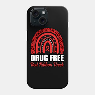 Drug Free Red Ribbon Week Awareness Phone Case