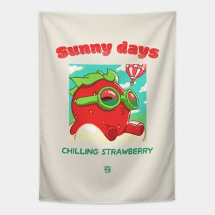 Sunny Days Chilling Strawberry Tapestry