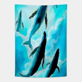 flying whales Tapestry