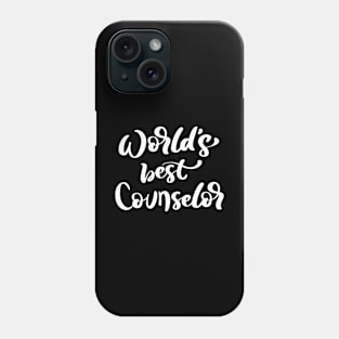 Worlds Best Counselor Teacher School Therapy Therapist Education Admin Phone Case