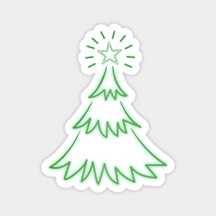 Shiny Happy Merry Christmas tree Magnet
