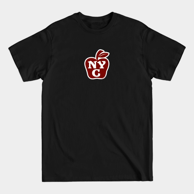 Disover NYC Red and White Big Apple - Big Apple - T-Shirt