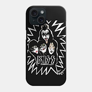 Kiss (band) the Starchild the Demon the Catman Spaceman Phone Case