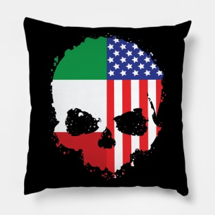 Italian American Pride Skull Pillow