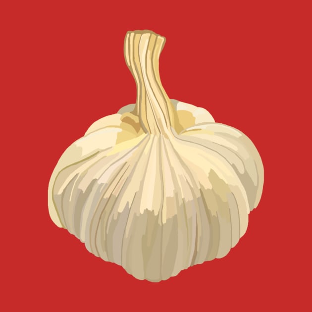 White Garlic Bulb by Art by Deborah Camp